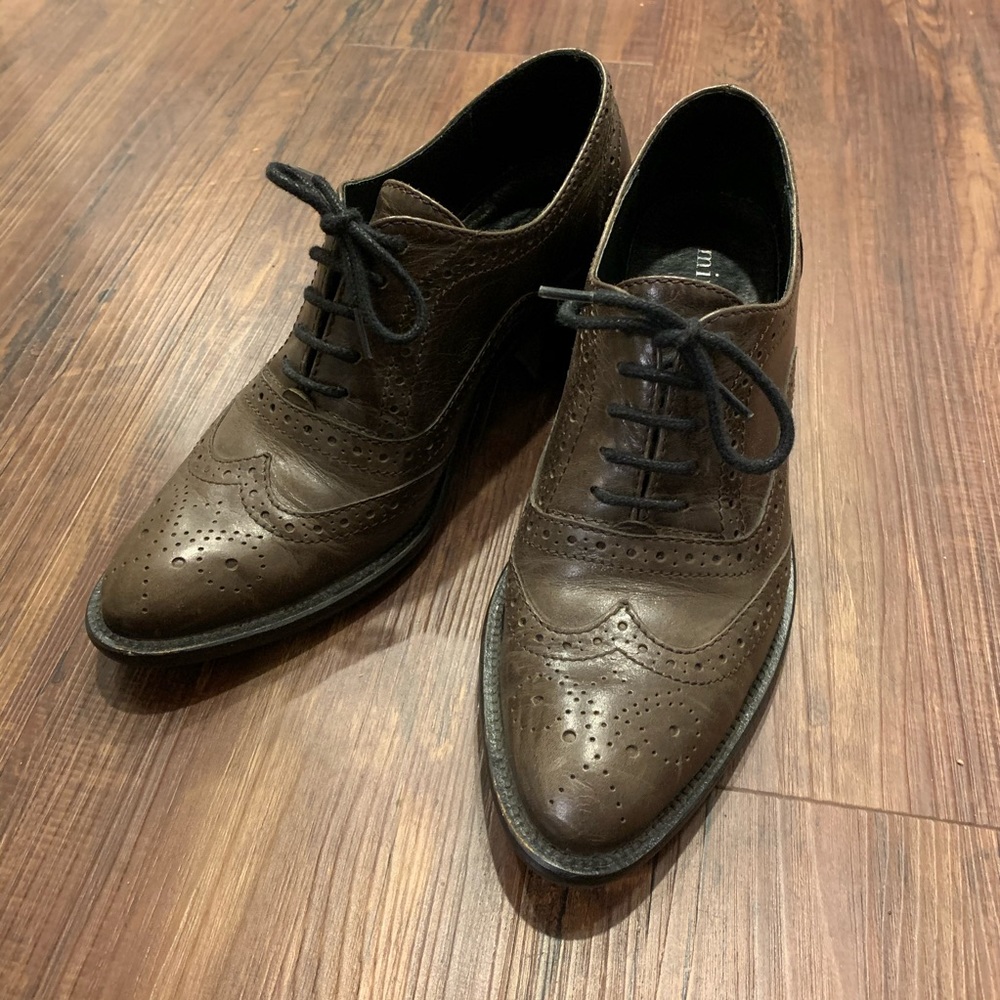 Minelli heeled oxford
